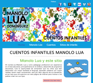 Sitio wen de Manolo Lua, con cuentos infantiles para niños. 